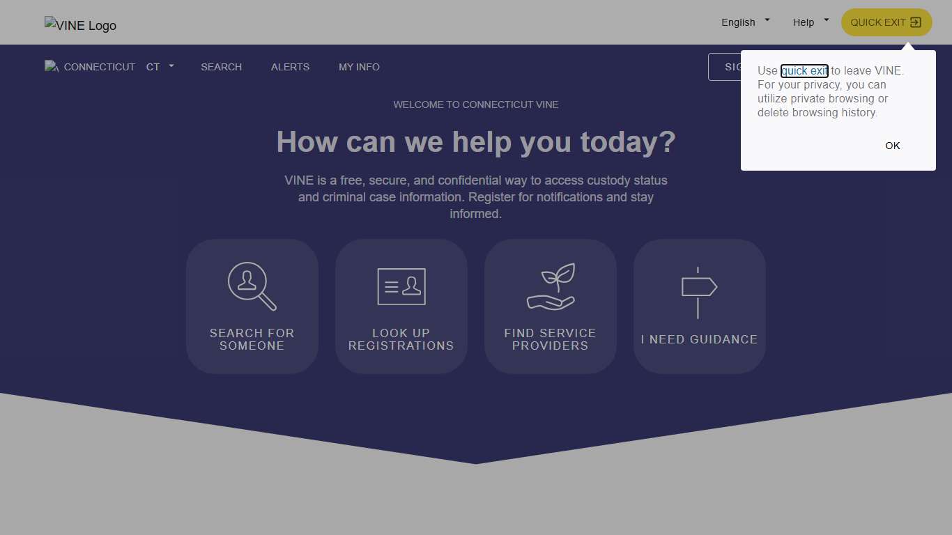 VINELink - Connecticut