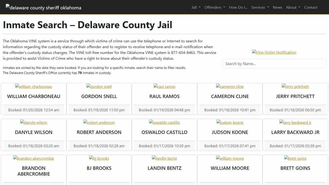 Inmate Search | Delaware County Sheriff's Office
